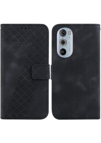 Motorola Kenar 30 Pro Flip Folio Kapak Için Telefon Kılıfı Pu Deri Kart Yuvası (Yurt Dışından)