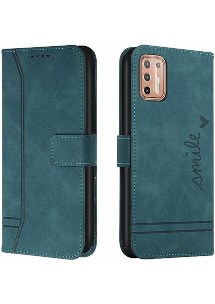 Motorola Moto G9 Artı Flip Folio Cüzdan Manyetik Kapatma Pu Için Telefon Kılıfı (Yurt Dışından)