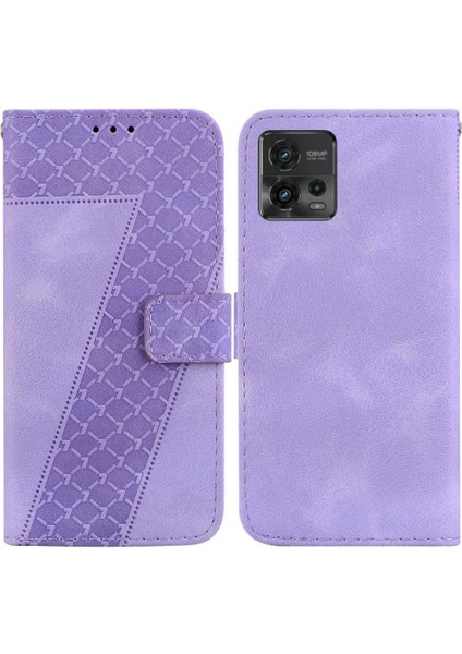 Motorola Moto G72 Için Telefon Kılıfı Cüzdan Flip Folio Kapak Kart Yuvası Desen (Yurt Dışından)