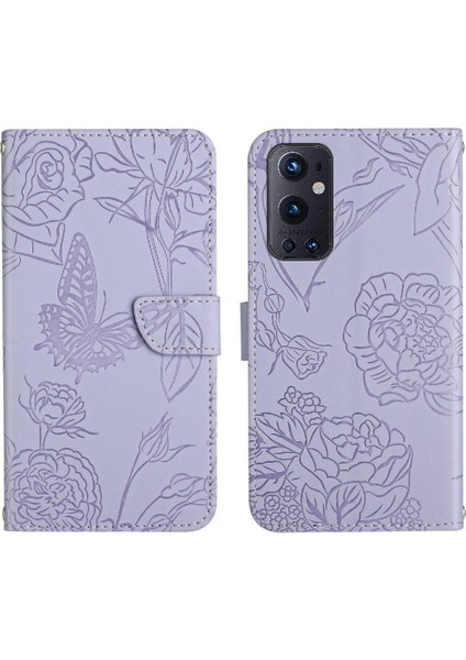 Oneplus 9 Pro Anti-Damla Koruma Çiçekler ve Kelebekler Durumda (Yurt Dışından)