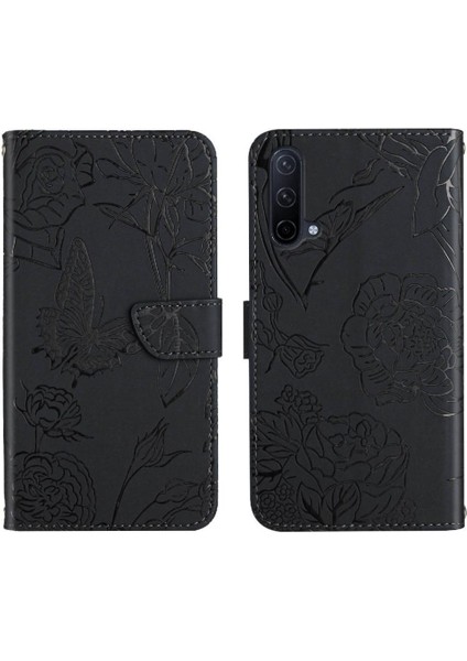 Oneplus Nord Ce 5g Için Kılıf ile Bilek Kayışı Çiçekler ve Kelebekler Durumda (Yurt Dışından)
