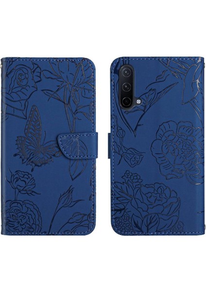 Oneplus Nord Ce 5g Için Kılıf ile Bilek Kayışı Çiçekler ve Kelebekler Durumda (Yurt Dışından)