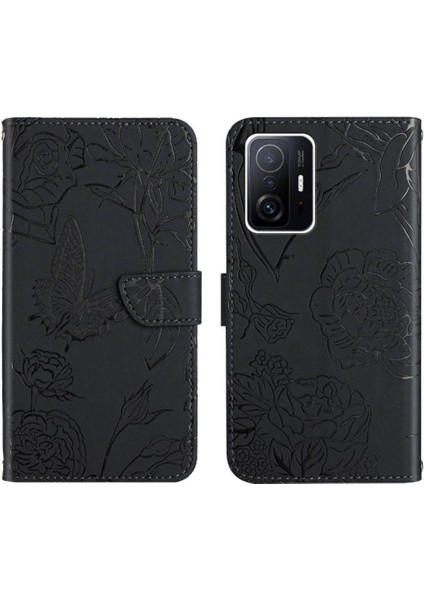 Xiaomi 11T/11T Pro Anti-Damla Koruma Çiçekler ve Kelebekler (Yurt Dışından)