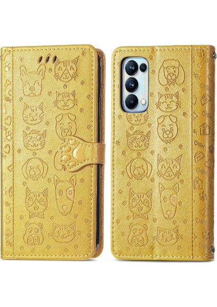 Oppo Case 5 Pro Karikatür Hayvanlar Için Kılıf Kapak Çevirin Darbeye Deri (Yurt Dışından)