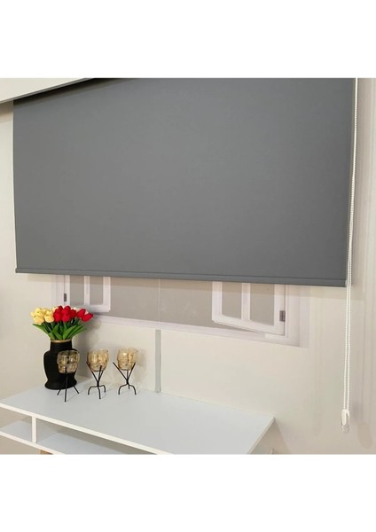 Düz Antresit Gri Güneşlik Stor Perde fiyatları