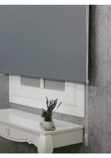 Düz Antresit Gri Güneşlik Stor Perde fırsatları