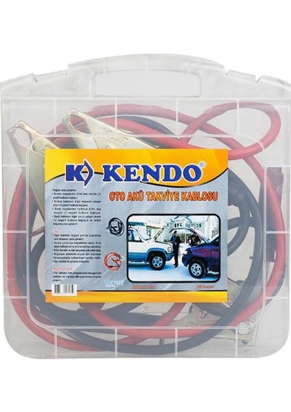 Kendo KTK302 Çantalı Oto Akü Takviye Kablosu 150 Amper 2 Metre