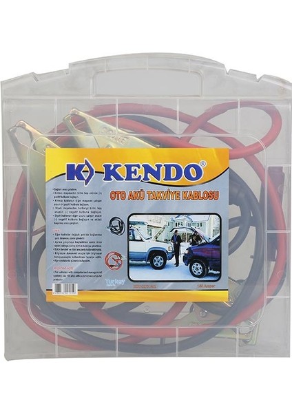 Kendo KTK302 Çantalı Oto Akü Takviye Kablosu 150 Amper 2 Metre