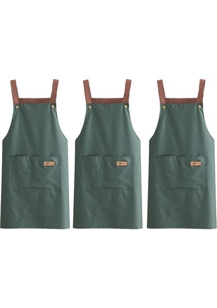 3 Adet Aile Pişirme Önlüğü-Askıları Su Geçirmez Mobil (Yurt Dışından)