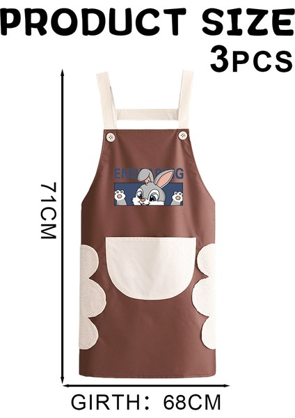 3 Adet Pişirme Önlüğü - Elle Silinebilen Su Geçirmez Askılar (Yurt Dışından) modelleri