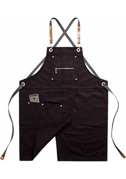 Kanvas Önlük-1pc-Siyah (Yurt Dışından)
