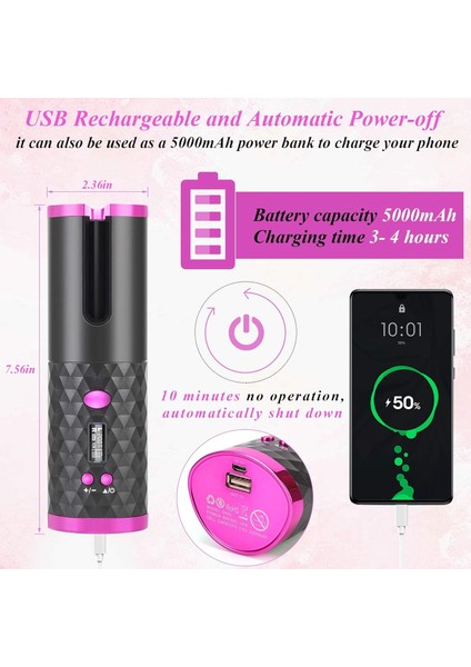 Adet Elektrikli Saç Maşası - Gri (Lcd Ekran Sprey Boya) (Yurt Dışından)