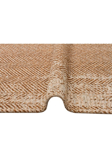 Hasır Görünümlü Kaymaz Renkli Dokuma Modern Kilim Brooklyn Brk 04 Natural Beıge