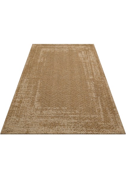 Hasır Görünümlü Kaymaz Renkli Dokuma Modern Kilim Brooklyn Brk 04 Natural Beıge