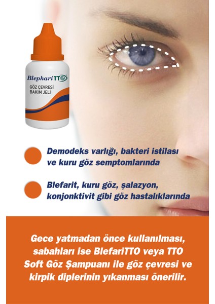 Blepharı-Tto Göz Çevresi Bakım Jeli 20 ml