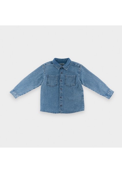 Erkek Çocuk Düğmeli Denim Gömlek modelleri