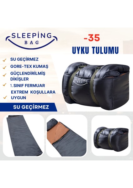 Sleepingbag Uyku Tulumu Su Geçirmez -35 Mavi
