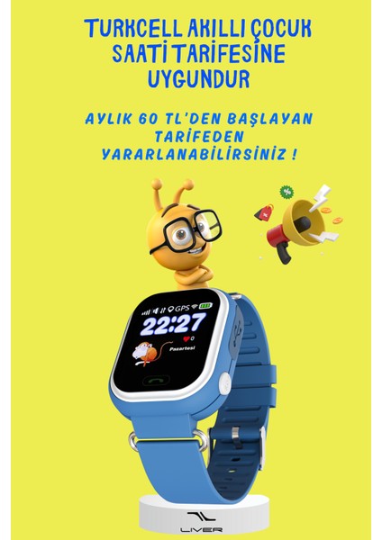 Q28 Akıllı Çocuk Saati Sim Kartlı ve Gps Konum Özellikli (Btk Kayıtlı- Yerli Üretim)