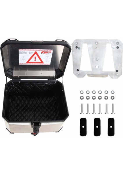 Universal 57 Lt Alüminyum Motosiklet Çantası Gri fiyatları