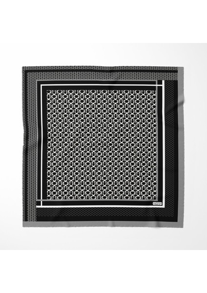 Zincir Desen Siyah-Gri