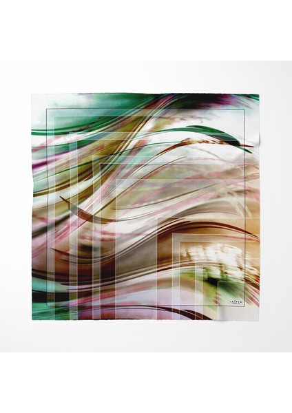 Dalgalı Dikdörtgenler Bej