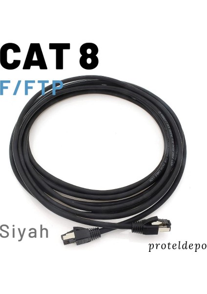 50 cm Cat8 Kablo F/ftp Lszh Ethernet Network Lan Ağ Kablosu