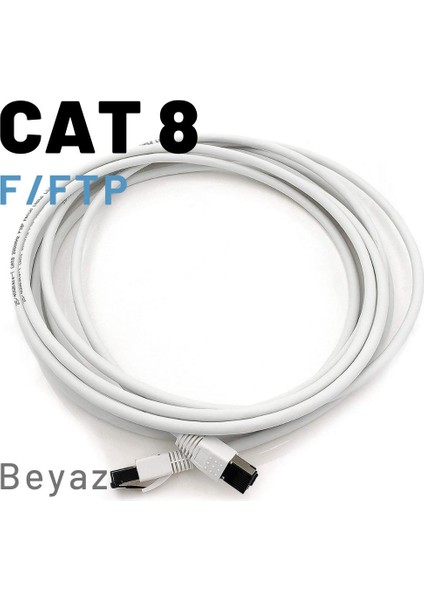 50 cm Cat8 Kablo F/ftp Lszh Ethernet Network Lan Ağ Kablosu