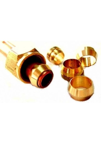 Sarı Pirinç Yüksüklü Dirsek 1/2 - 16 mm