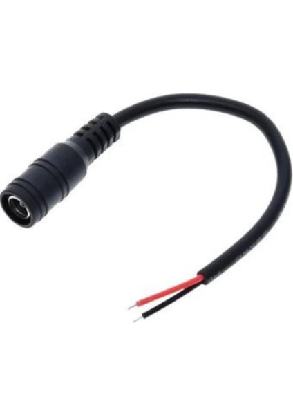 5.5mm x 2.1mm Dişi Adaptör Kablosu 15CM Adaptör Kablosu Dişi 22AWG 36V 3A Besleme Soket Dişi(3adet)