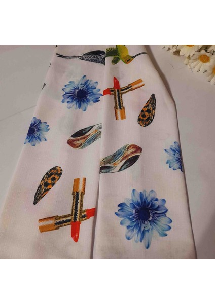 Afrika Modeli Telli Bandana Saç Aksesuarı Kadın Kumaş Toka