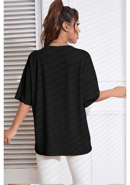 Unisex Malibu Baskılı Siyah Tshirt fiyatları