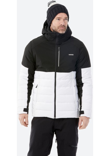 Wedze Erkek Kayak Montu - Beyaz/Siyah - 100