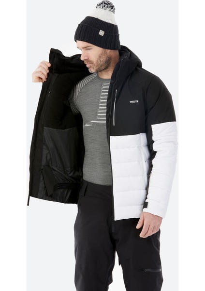 Wedze Erkek Kayak Montu - Beyaz/Siyah - 100 indirimleri