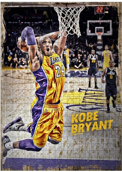 Ahşap Mdf Puzzle Yapboz Kobe Bryant Lakers 500 Parça 50*70 cm