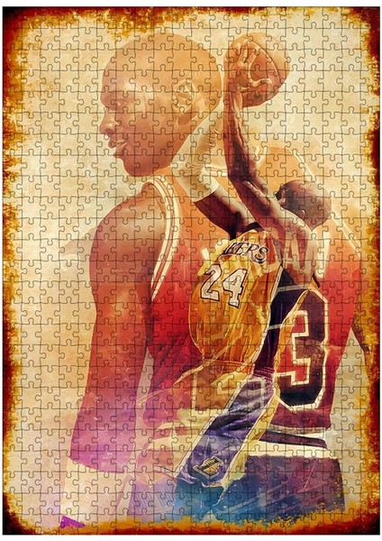 Ahşap Mdf Puzzle Yapboz Nba Efsaneleri 500 Parça 50*70 cm