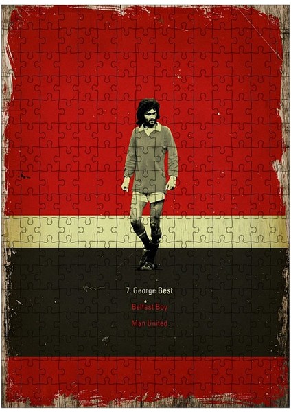 Ahşap Mdf Puzzle Yapboz George Best 255 Parça 35*50 cm