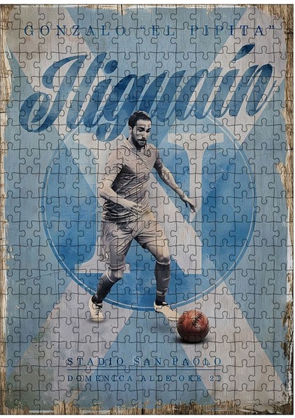 Ahşap Mdf Puzzle Yapboz Higuain 255 Parça 35*50 cm