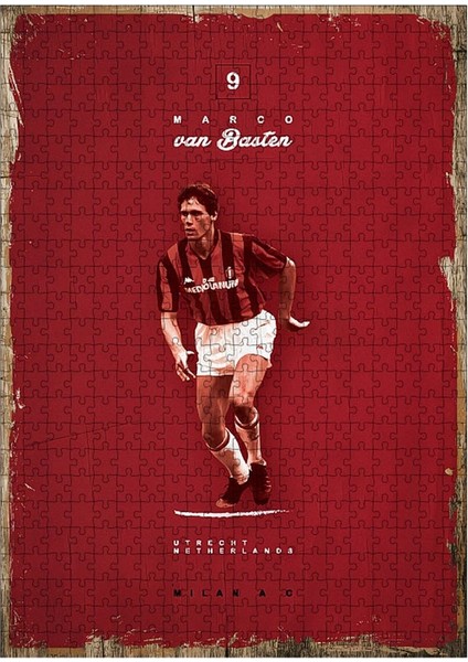 Ahşap Mdf Puzzle Yapboz Marco Van Basten 500 Parça 50*70 cm