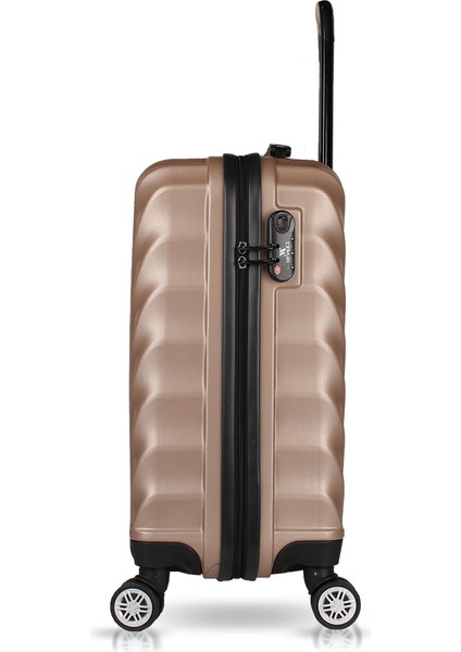 Lotus Abs 2'li Valiz Seti (Makyaj + Kabin Boy) Gold modelleri