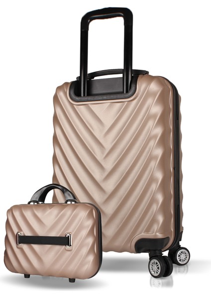 Lotus Abs 2'li Valiz Seti (Makyaj + Kabin Boy) Gold fiyatları