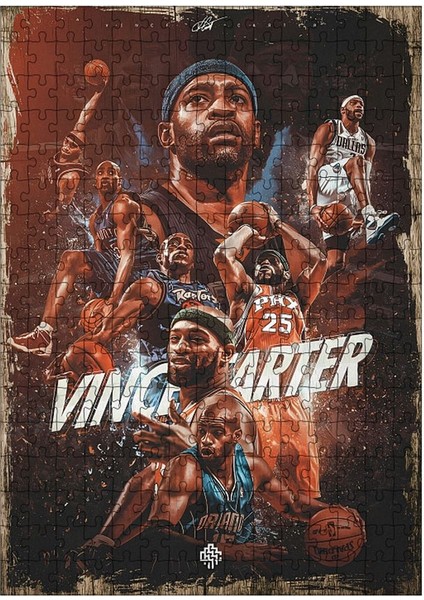 Ahşap Mdf Puzzle Yapboz Vince Carter 255 Parça 35*50 cm