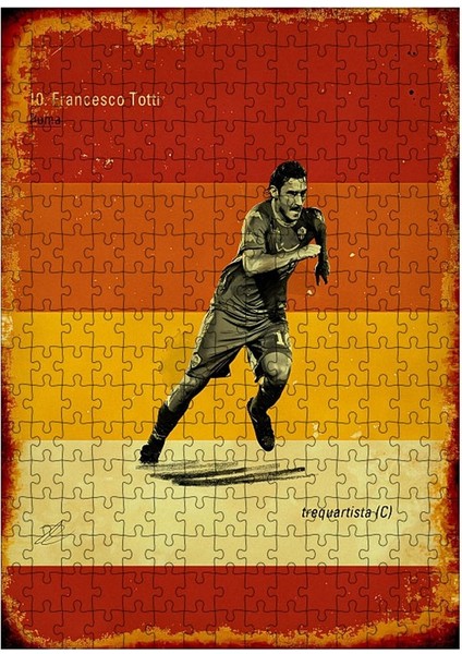 Ahşap Mdf Puzzle Yapboz Francesco Totti 255 Parça 35*50 cm