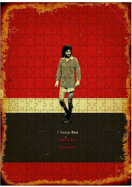 Ahşap Mdf Puzzle Yapboz George Best 255 Parça 35*50 cm