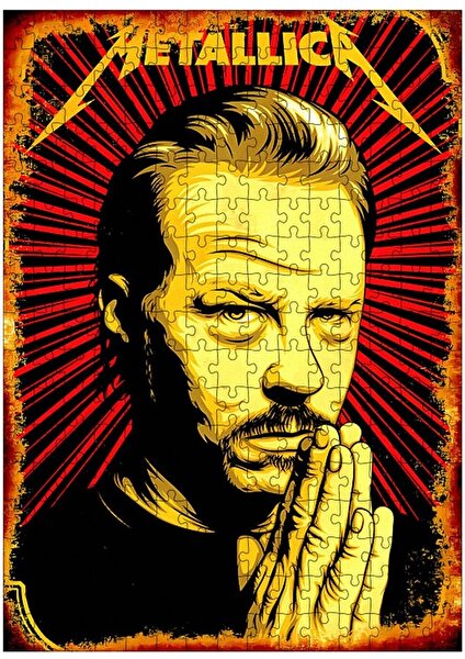 Ahşap Mdf Puzzle Yapboz Metallica James Hetfield 255 Parça 35*50 cm