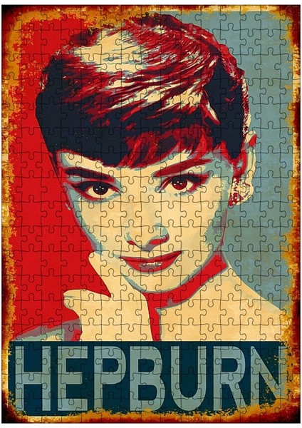 Ahşap Mdf Puzzle Yapboz Audrey Hepburn 255 Parça 35*50 cm