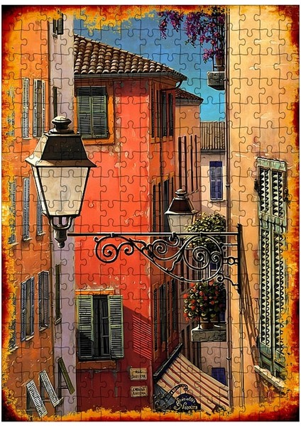 Ahşap Mdf Puzzle Yapboz Sokak Lambası 255 Parça 35*50 cm