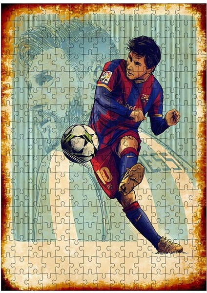 Ahşap Mdf Puzzle Yapboz Lionel Messi 255 Parça 35*50 cm