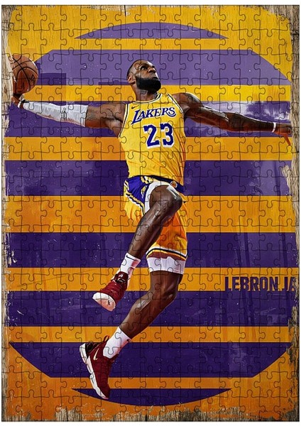 Ahşap Mdf Puzzle Yapboz Lebron James 255 Parça 35*50 cm