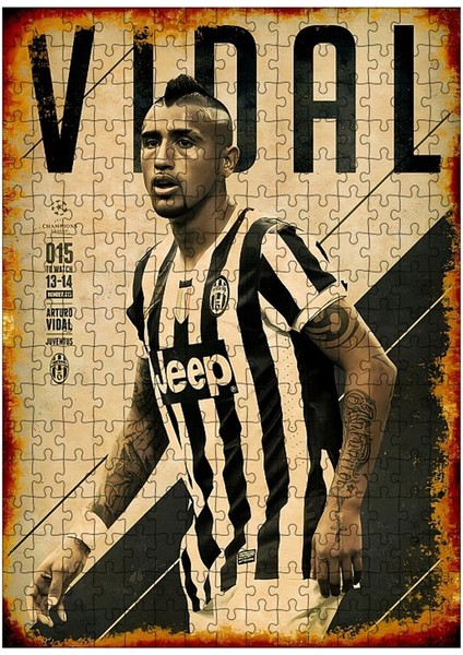 Ahşap Mdf Puzzle Yapboz Vidal Juventus 255 Parça 35*50 cm