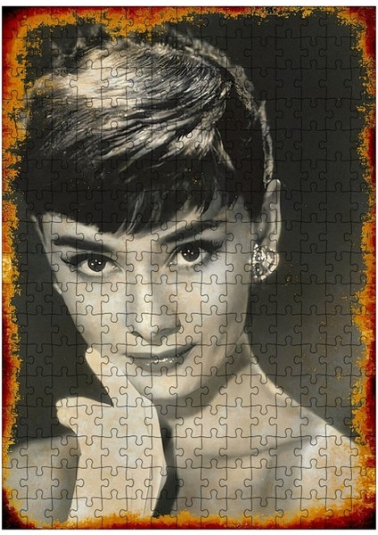 Ahşap Mdf Puzzle Yapboz Audrey Hepburn 255 Parça 35*50 cm